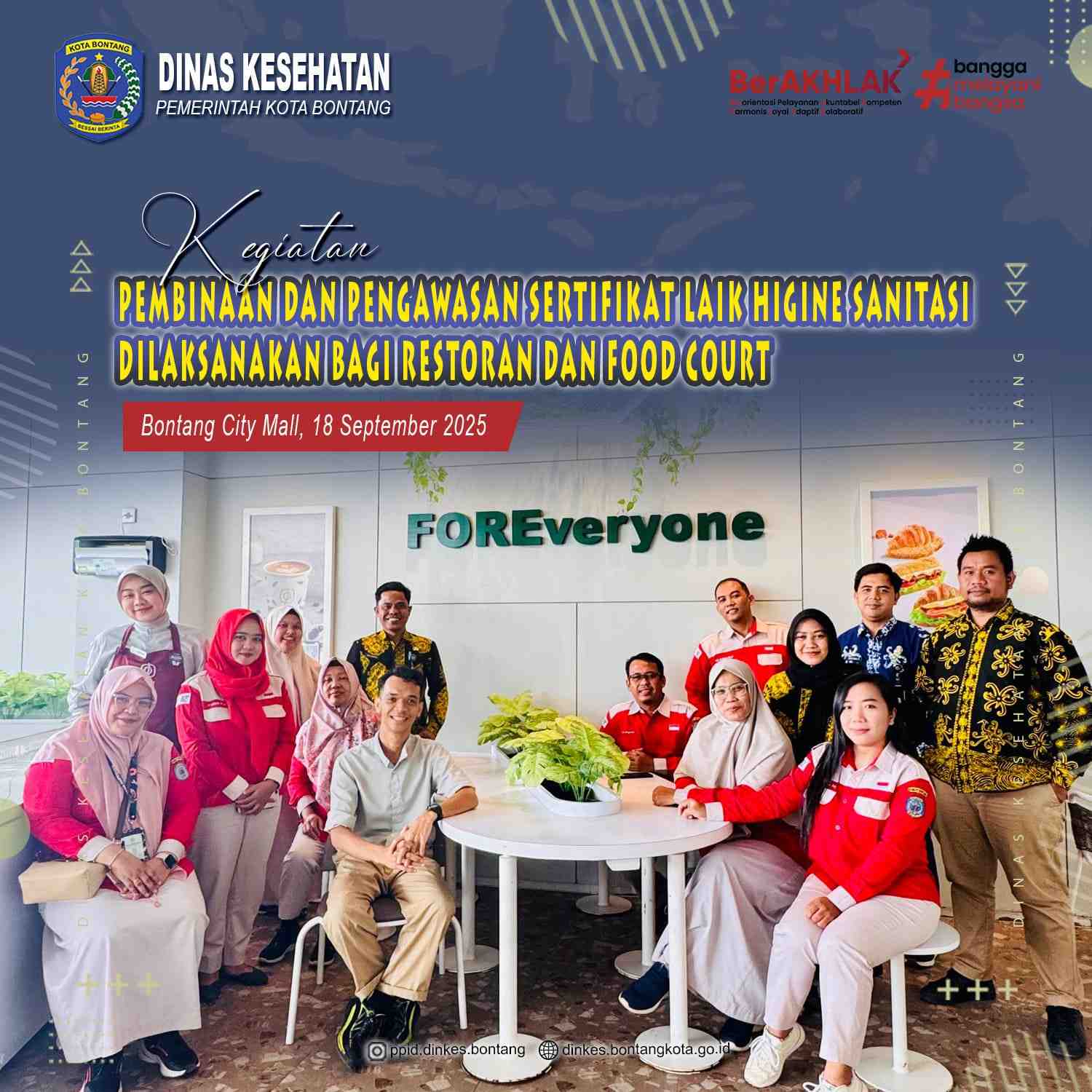 Pembinaan dan Pengawasan Kegiatan Usaha dan Produk pada Penyelenggaraan Perizinan Berusaha Berbasis Resiko Sektor Kesehatan terkait standar Sertifikat Laik Higine Sanitasi (SLHS) dan labelisasi