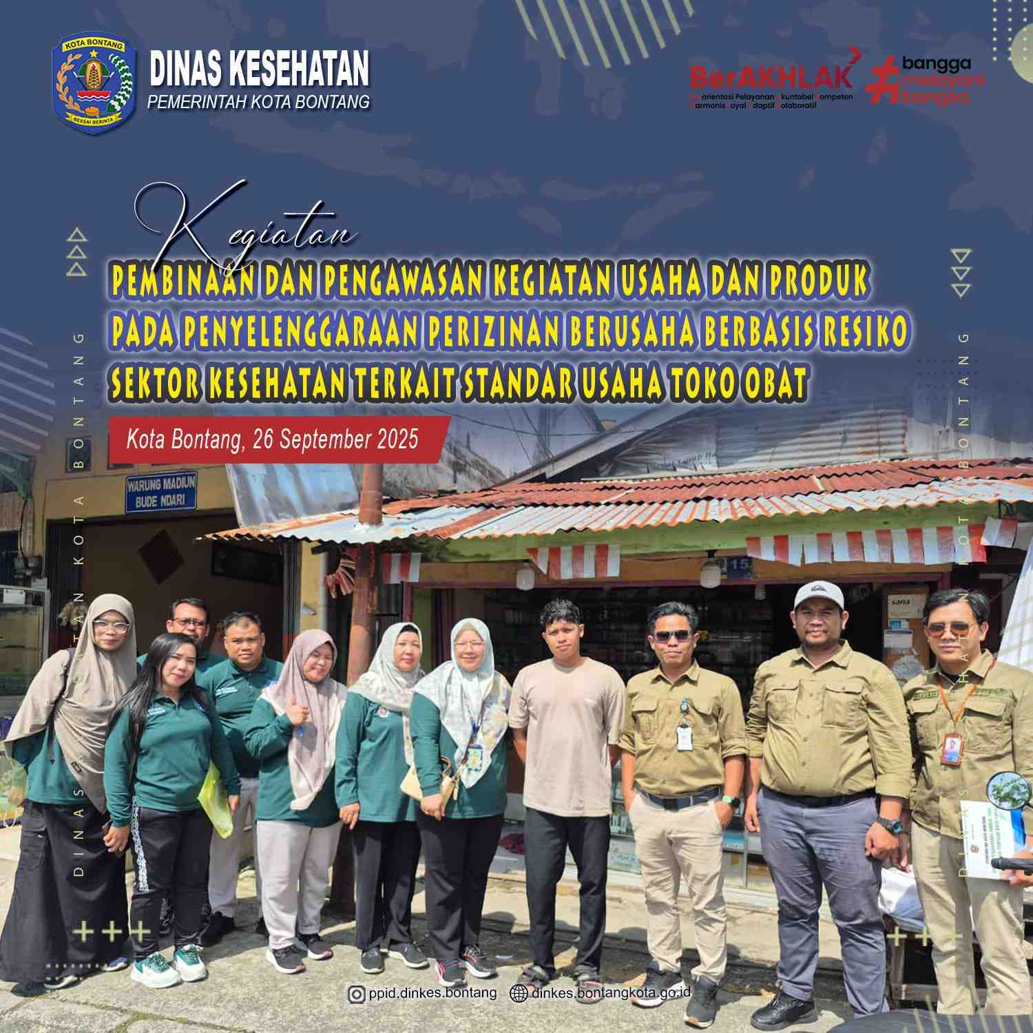 Pembinaan dan Pengawasan Kegiatan usaha dan produk pada penyelenggaraan Perizinan Berusaha Berbasis Resiko Sektor Kesehatan terkait standar Usaha Toko Obat