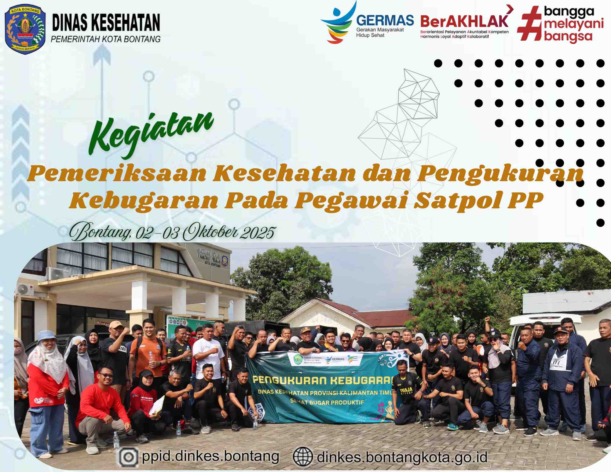 Pemeriksaan Kesehatan dan Pengukuran Kebugaran pada Pegawai Satpol PP
